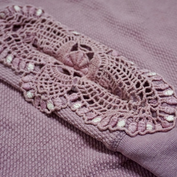 Free People Sweaters - FREE PEOPLE Pink/Purple Crew Neck Sweater (Size S)